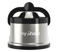 AnySharp Pro Afilador de Cuchillos (Metal) con Ventosa, Metal Cepillado