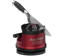 AnySharp Pro Afilador de Cuchillos (Metal) con Ventosa (Rojo)