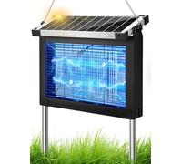 Anysun Lámpara Antimosquitos Solar Exterior, Mata Mosquitos Eléctrico 4500V con Batería Recargable 4000mAh, USB-C, IPX5, Sensor Crepuscular, Cable de 3 m, para Terraza, Jardín, Balcón y Camping