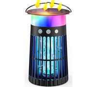 Anysun Mata Mosquitos Eléctrico Solar USB Recargable, Lámpara Antimosquitos Impermeable para Interiores y Exteriores, Trampa Antimosquitos para Casa, Jardín, Patio, Camping