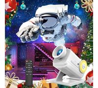anysun Proyector Galaxia 3D, 60 Temas Dinámicos Galaxia y Nebulosa, Altavoz Bluetooth, Mando, Luz Nocturna Aurora para Dormitorio, Niños, Adultos, Sueño, Fiestas y Decoración de Hogar (Blanco)