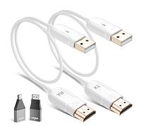 Anytrox HDMI Inalámbrico Transmisor y Receptor, 1080P Transmisor Inalámbrico HDMI Soporte 2.4/5GHz Pantalla de Espejo Inalámbrica (60CM) para Transmisión de Vídeo/Audio/PC/Proyector/Monitor (Blanco)