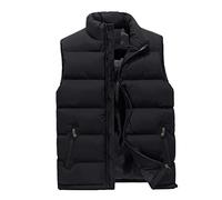 AnyuA Hombre Tamaño Grande Casual Chalecos Puffer Chaquetas De Plumas Negro 5XL