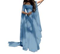 AnyuA Trajes Disfraz de Medieval Mujer Vestidos Goticos Disfraces para Halloween Cosplay Zarco 3XL