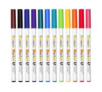 anyuan boy 12 Colores Rotuladores Para Tela,Marcador a Base de Agua, Rotuladores Cómic, Rotuladores de Cerámica para Dibujar para Niños a Partir de 3 años