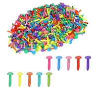 ANYUANKW 300 Piezas Mini Brads Encuadernadores Redondos de Metal de Colores Sujetadores de Papel para Papel Decoración Herramienta de Scrapbooking DIY