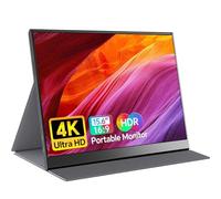 Anyuse Monitor Portátil 4K De 15,6" con Resolución 3840X2160, Uhd, USB-C, Hdmi, para Portátil, 100% RGB, IPS, para Juegos, HDR, para Viajes, con Altavoces Y Funda Inteligente para Portátil, Xbox, Ps5