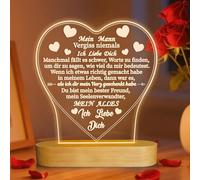 Anywin Gifts My Man - Luz nocturna con texto en inglés "I Love You To My Husband" con luz cálida para decoración del hogar