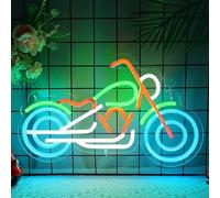 Anywin Letreros de neón para motocicleta, luz nocturna de motocicleta, letreros LED de garaje con regulador de intensidad para decoración de pared, regalos para hombres, padres, fanáticos de Harley