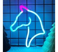 Anywin Regalos de caballos para niñas, cartel de neón de caballo para decoración de pared, luces de neón LED de cabeza de caballo para decoración de habitaciones, regalos de cumpleaños, Navidad,