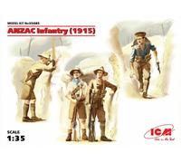 Anzac Infantry (1915) Kit De Modelo Plástico 1:35 ICM (4 Figuras)