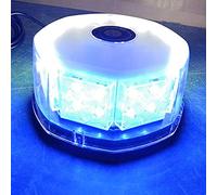 Anzene La policía de emergencia parpadeante tejado magnética 32LED 32W de alta potencia Precaución Advertencia de luz estroboscópica para el carro del coche del vehículo azul y blanco