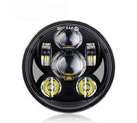 Anzene Proyector de Motocicleta de 5,75"45 W 3/4 Lámpara LED faro para Harley Sportster Iron 883 1200 Dyna Street Bob FXDB (Negro)