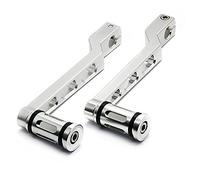 Anzene Recortar CNC seguido/Toe Shifter Gear Shift Pedal Lever Arms& Shifter Peg para for Harley Touring Softail Trike 1 Set (Silver)