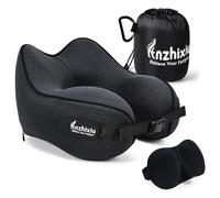 anzhixiu Almohada de Viaje de tamaño Grande, Color Negro