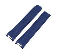 ANZOAT Correa de reloj de goma de 20 mm para Omega Strap Seamaster 300 AT150 Aqua Terra Ultra Light 8900 con hebilla de acero, With Black Buckle, Ágata