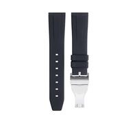 ANZOAT Correa de reloj de goma fluorada suave de 20 mm y 22 mm para correa TUDOR de 39 mm, hebilla plegable Black Bay Heritage, accesorios universales, correas de goma FKM, 22mm, Acetato, No es una