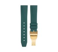ANZOAT Correa de reloj de goma fluorada suave de 20 mm y 22 mm para correa TUDOR de 39 mm, hebilla plegable Black Bay Heritage, accesorios universales, correas de goma FKM, 20mm, Acetato, No es una
