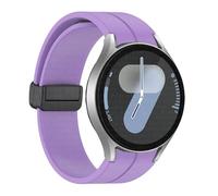 ANZOAT Correa de silicona original para Samsung Galaxy Watch 6 Cassic 43 mm 47 mm 5pro 45 mm reloj Fe 4 5 6 7 40 44 mm Pulsera de hebilla magnética Banda de vigilancia(Purple-B,For Watch 4 Series)