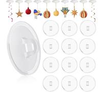 ANZOAT Ganchos de techo autoadhesivos, 2cm Ganchos Adhesivos Transparentes para cocina, baño, pared, puerta, techo para colgar