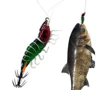 Anzuelo De Calamar,Equipo De Pesca Brillante En La Oscuridad | Cebos Para Calamar En Forma De Camarón | Para Pesca Al Aire Libre Agua Salada Agua Dulce Lago Estanque Vacaciones Familia Noche Mañana