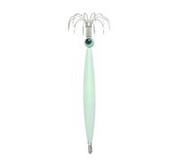 Anzuelo de Calamar Luminoso/Rosa con Ojos pez, simulación Luminosa, Cebo Pulpo, señuelos camarón Madera, Aparejos Pesca Peces para Sepia Pulpo(Luminous-35g)