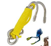 Anzuelo de deriva de arrecife, anzuelo doble de arrecife Hooks Gancho de buceo de doble gancho,Equipo de seguridad con junta tórica para fotografía submarina, buceo subterráneo