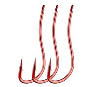 Anzuelo de Pesca aerodinámico, con Doble Punta Afilada y vástago Largo for un cebado Seguro una penetración instantánea(Rot,18#)