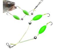 Anzuelo de pesca doble, juego de ganchos hacia atrás con dos púas | estabilizado automático para peces salados y de agua dulce como el bagre y la perca