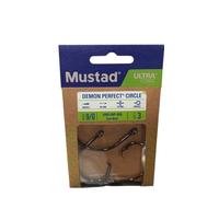 Anzuelos Circulares Black Nickel para Pesca con Anilla y Punta UltraPoint Mustad Demon Circle 39951NP-BN 9/0 | Blister 3 Unidades | Pesca Mar, Surfcasting, Embarcación y Grandes Peces.
