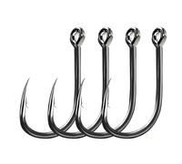 Anzuelos con rebaba y vástago Giratorio, 300 Unidades a Granel, anzuelos de Acero al Carbono for Agua Dulce, diseño Cuerpo Redondeado for la Pesca Carpas(7#)