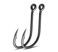 Anzuelos con Tubo, 20 Unidades de anzuelos Pesca marítima púas Acero al Carbono Alta Resistencia, Boca Curva desplazada y Punta Plana for Peces Grandes(8# (20 Hooks/Pack))