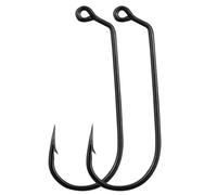 Anzuelos de Cabeza plomada con rebaba ángulo obtuso, 50 Unidades, anzuelos vástago Curvo for Pesca en mar y Roca Cebo Artificial(6/0#)