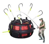 Anzuelos de con Cesta de Cebo, caña de Pescar para río, Lago, Gato, Agua Salada, Agua Dulce