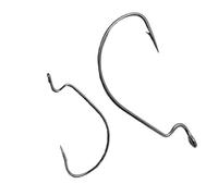 Anzuelos de Pesca 20 unids/Lote Anzuelo Compensado de vástago Curvo con púas, Acero al Carbono for Cebo Gusano Blando y Pesca en Alta mar(Size3-0 20pcs)