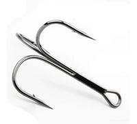 Anzuelos de Pesca 50 unids/Caja Mezcla de anzuelos Pesca triples, Anzuelo for Cebo Duro Artificial, lubina, Trucha, Agua Salada, Triple(Black 50pcs)