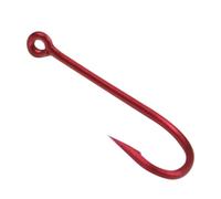 Anzuelos de pesca de la serie de anzuelos de pesca, anzuelos de acero de alto carbono, anzuelos rojos, doblados, anzuelos de carpa anillados, anzuelos de pesca 1#-9# (N4)