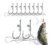 Anzuelos de pesca para camarones, 10 unidades, 2 en 1, desmontables, anzuelos para pescadores, pescadores, hombres, padres, maridos, así como para agua salada, mar, lagos, ríos, arroyos y embalses