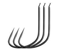 Anzuelos de Pesca sin Muerte Carp Horn, cromados en Negro Azabache, Extra Grandes y Afilados for Carpas cabezonas(26# (10 Hooks))