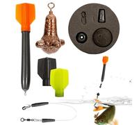 Anzuelos de Señuelos de Hielo Kit Caja Peso Material Flotadores Caña de Pescar Plomos Dorado Rig Palos Luminosos Shot Doble Drop Bass Gear Crappie Gusano de Agua Salada Cebos Reemplazo