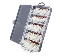 Anzuelos De Tres Anclas Anzuelos Triples De Pesca Anzuelos Vestidos De Plumas Blancas Aparejos De Pesca Soporte para Cebo 50 Uds.