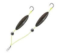 Anzuelos Dobles - Aparejos Inversos Accesorios de Surfcasting,Señuelos Antienganches Que Evitan Hierbas Cebo Nadador Partido para Aficionados
