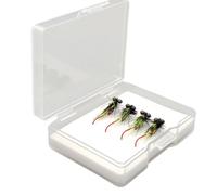 Anzuelos en Forma de Mosca, anzuelos de | 4 anzuelos de de Acero al Carbono en Forma de Mosca | Cebo de portátil, Accesorios de multifuncionales para ríos, la