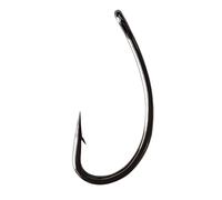 Anzuelos Europeos de caña Larga for Carpas, 50 Unidades, anzuelos curvos con rebaba for ninfas Mosca, Acero al Carbono Forjado Plano for Pesca(#2)