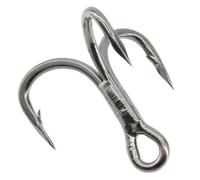 anzuelos, Fish Hooks 10lot Saltwater Strong Fishing Hook Matte Tin Super Sharp Treble High-Carbon Steel High Strength for Lake(2)