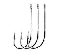 anzuelos, Fish Hooks 50pcs Long Shank Fishing High Carbon Steel Hook Sharp Barbed Offset Narrow Bait for(7)