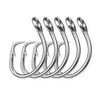anzuelos, Fish Hooks 5pcs Large Fishing Hook Stainless Steel Circle Sea Forged Trolling Tuna Barbed for Riverside(11)