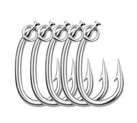 anzuelos, Fish Hooks 5pcs Sea Fishing Stainless Steel Hook with Barbed Tuna Water Boat Big for Riverside(13l0)