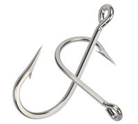 Anzuelos Gigantes para Agua Salada de Acero Inoxidable J Anzuelos Grandes para Tiburones, Peces Espada, Atunes y Bagres Tamaño 5/0-20/0