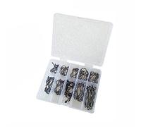 anzuelos para pesca 100 Uds. Anzuelo de pesca de un solo círculo de acero al carbono, anzuelos de carpa con púas for pesca con mosca, accesorios for aparejos de mar anzuelos para pesca en el mar